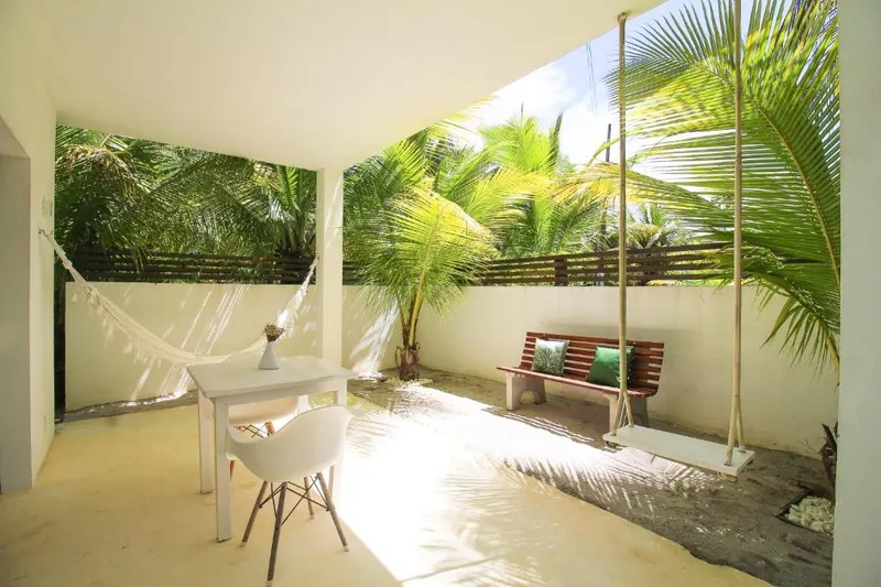 Área comum de Pé na Areia Boutique Hotel