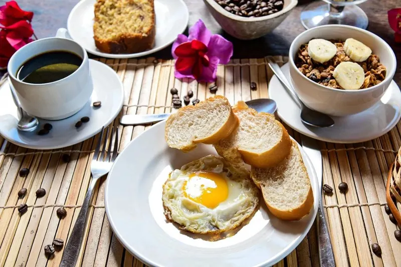 Café da manhã e refeições em Pousada Porto Manguaba