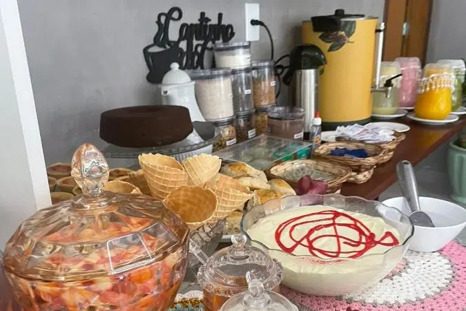 Café da manhã e refeições em Pousada Villa Minduba