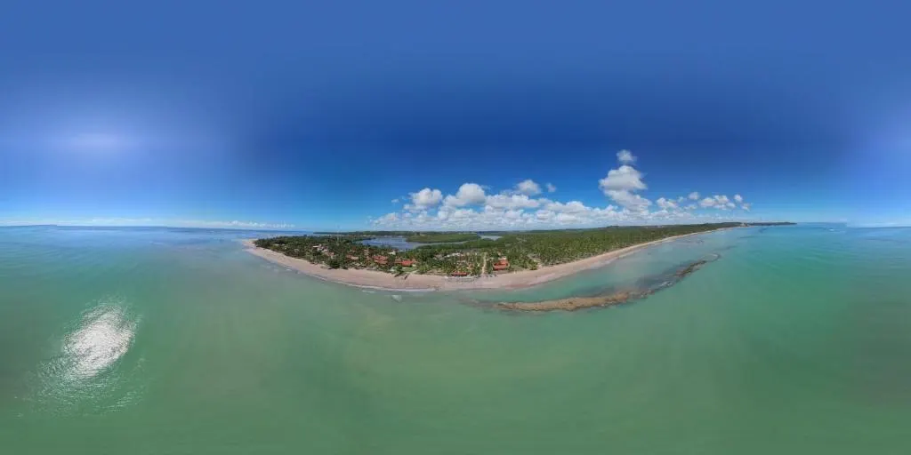 Paisagem de Japaratinga vista a partir de Pousada Bangalôs do Pontal
